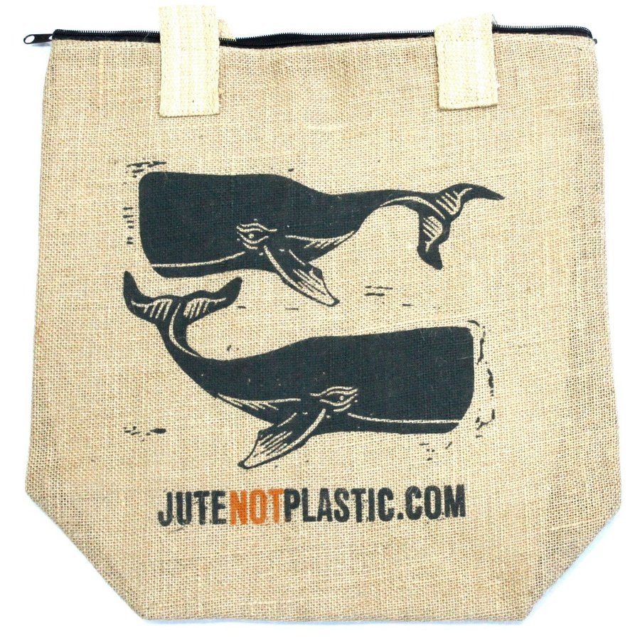 Eco Jute Whale Bag (blue)
