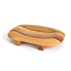 Mahogany Soap Dish - Oval in Rectangle